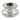 An Edwardian, silver, squat inkwell with a clear glass liner.