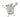 A modern, silver, James Pattern cream jug on three claw feet