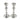 A pair of modern, silver candlesticks