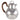 A Victorian, silver, Jersey jug with a wooden handle.