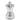 A modern, silver pepper mill