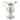 A Georgian, silver, chased cream jug on a pedestal