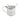 An Edwardian, silver, drum mustard pot & spoon & a blue glass liner