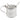 An Edwardian, silver, drum mustard pot with a spoon & a blue glass liner.