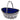 A Victorian, silver, oval, pierced sweet basket with a blue glass liner.