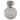 An Edwardian, glass perfume bottle with a glass stopper & hinged silver lid.