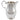 A modern, silver, cream jug.