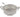 An early 20th century, silver, pierced butter dish with a frosted glass liner & butter knife.