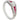 A modern, 18ct white gold, ruby & diamond set ring.