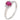 A modern, 18ct white gold, ruby & diamond set, three stone ring.