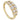 A modern, 18ct yellow gold, diamond set, ten stone ring.