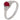 An 18ct white gold, ruby & diamond set, three stone ring