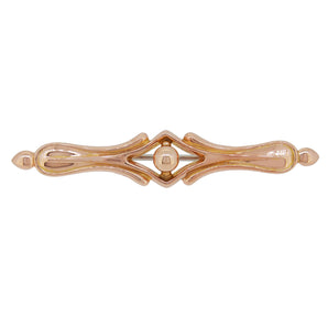 An Edwardian, 9ct rose gold, ball bar brooch
