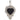 A modern, silver, black onyx set, heart shaped pendant