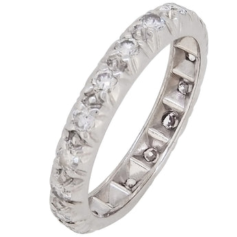 A mid-20th century, 18ct white gold, diamond set full eternity ring