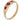 An early 20th century, 18ct yellow gold, ruby & diamond gypsy set, seven stone ring.