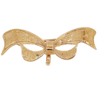 A mid-20th century, 9ct yellow gold, bow fob brooch