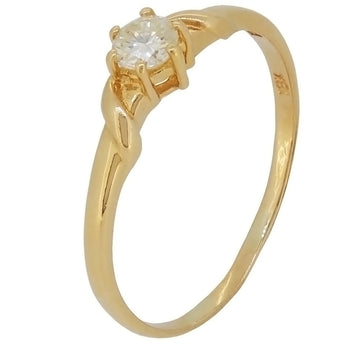 A mid 20th century, 18ct yellow gold, diamond set, single stone, solitaire ring.