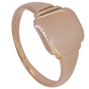 An early 20th century, 9ct rose gold, oblong signet ring.