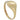 A modern, 9ct yellow gold, child's, circular signet ring.