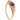 An Edwardian, 18ct yellow gold, ruby & diamond set seven stone ring