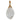 A modern, 9ct yellow gold, white quartz set pendant.