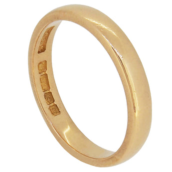An early 20th century, 22ct yellow gold, court wedding ring.