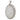 A Victorian, silver, Aesthetic movement, oval pendant featuring an image of a heron