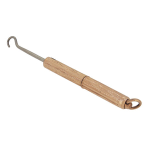 An early 20th century, 9ct yellow gold, retractable button hook.