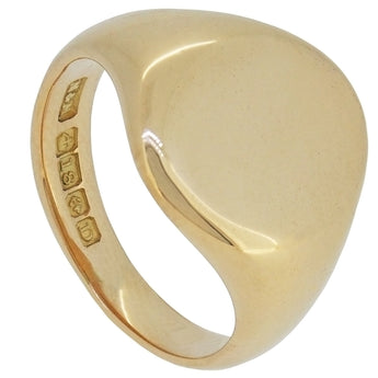 An early 20th century, 18ct yellow gold, oval signet ring.