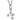 A modern, 18ct white gold, princess cut diamond set, three stone pendant & chain.