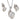 A pair of modern, 9ct white gold, pearl set stud earrings & pearl set pendant & chain.