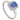 A modern, 18ct white gold, tanzanite & diamond set, rectangular cluster ring.