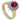 A modern, 9ct yellow gold, ruby & diamond set cluster ring.