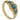 An Edwardian, 9ct yellow gold, turquoise & pearl set five stone ring.