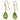 A pair of mid-20th century, 15ct yellow gold, peridot & pearl set drop earrings.