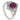 A modern, 18ct white gold, ruby & diamond set cluster ring.