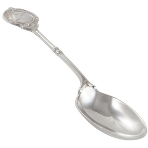 A mid-20th century, silver, teaspoon with crossed golf clubs on the terminal end & 'H.G.C' engraved on the reverse.