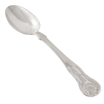 A Victorian, silver teaspoon with shell & foliate decoration on the handle.