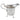 An early 20th century, silver cream jug with a scalloped rim on three feet.