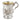 A Victorian, silver tankard with a figure in relief of a person & fruit & a gilt interior