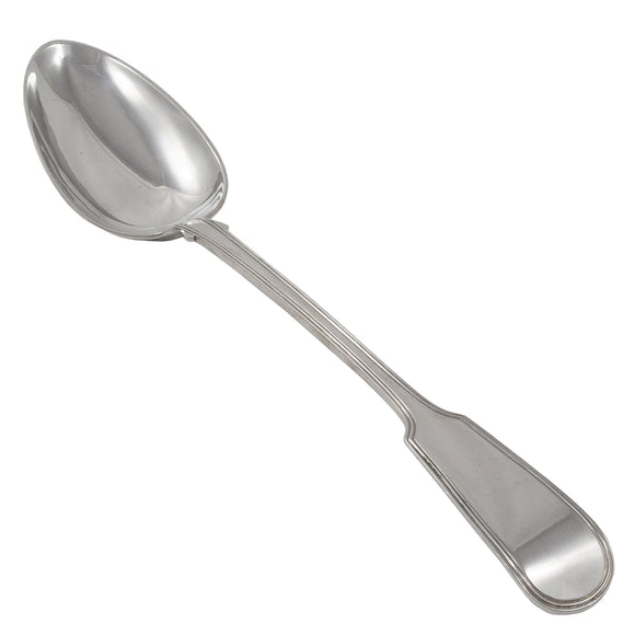 A Victorian, silver, fiddle pattern, large spoon