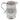 A mid-20th century, silver cream jug on a pedestal foot.