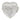 A modern, silver, engraved, heart shaped pill box