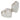 A modern, silver, engraved, heart shaped pill box