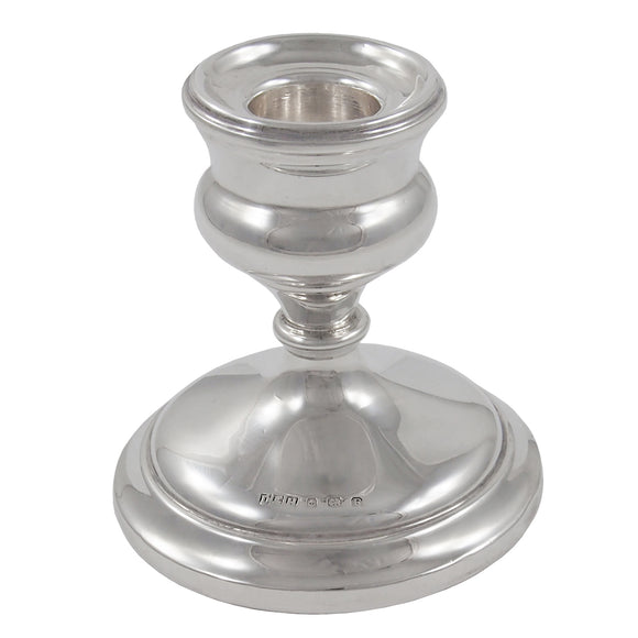 An early 20th century, silver, squat candlestick