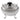 An Edwardian, silver tea caddy with a scalloped rim, ebonised finial & four feet.