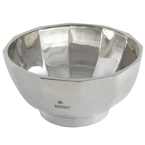 An early 20th century, silver, circular, panelled dish.