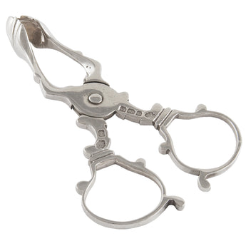 A pair of Edwardian, silver, sugar nips.