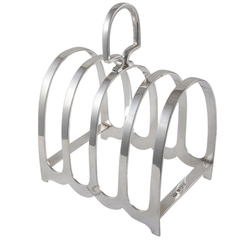 A mid-20th century, silver, large toast rack.